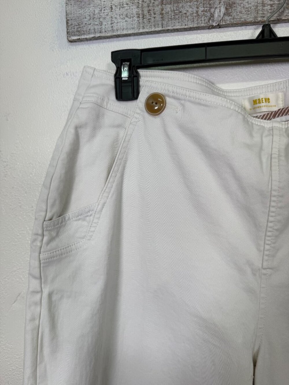 Anthropologie Maeve Buttoned Cropped Wide Leg Culottes Sailor Pant Size 16 - Picture 8 of 16